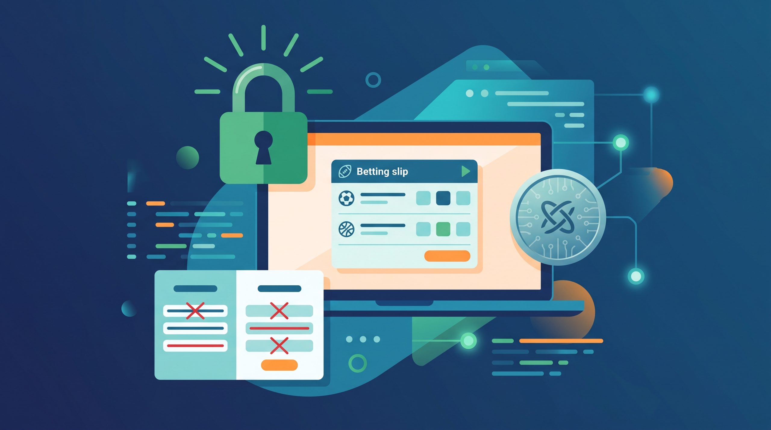 Join the Game: Key Tips for Safe Anonymous Betting 1 Illustration showing encryption, anonymous payments, and minimal registration protecting an online bettor's privacy.